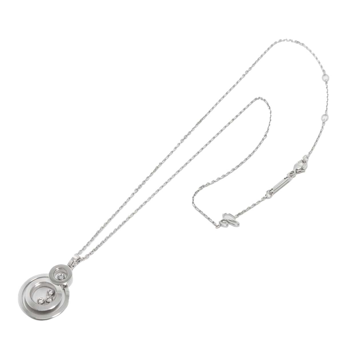 Happy Diamond Bubble Necklace 18K WG 750