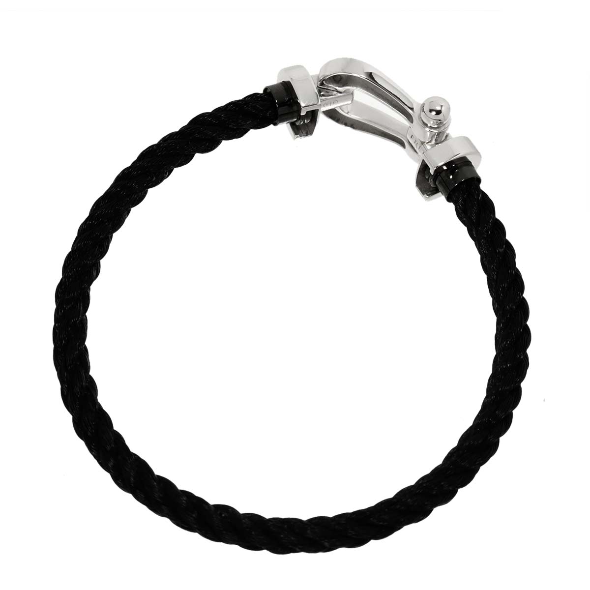 Force 10 Bracelet LM 18K White Gold 750 Steel size16