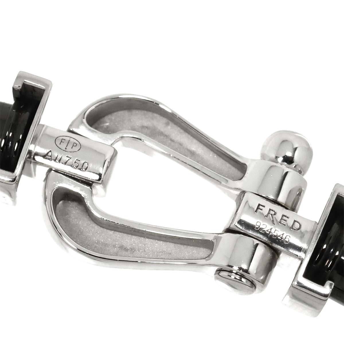 Force 10 Bracelet LM 18K White Gold 750 Steel size16