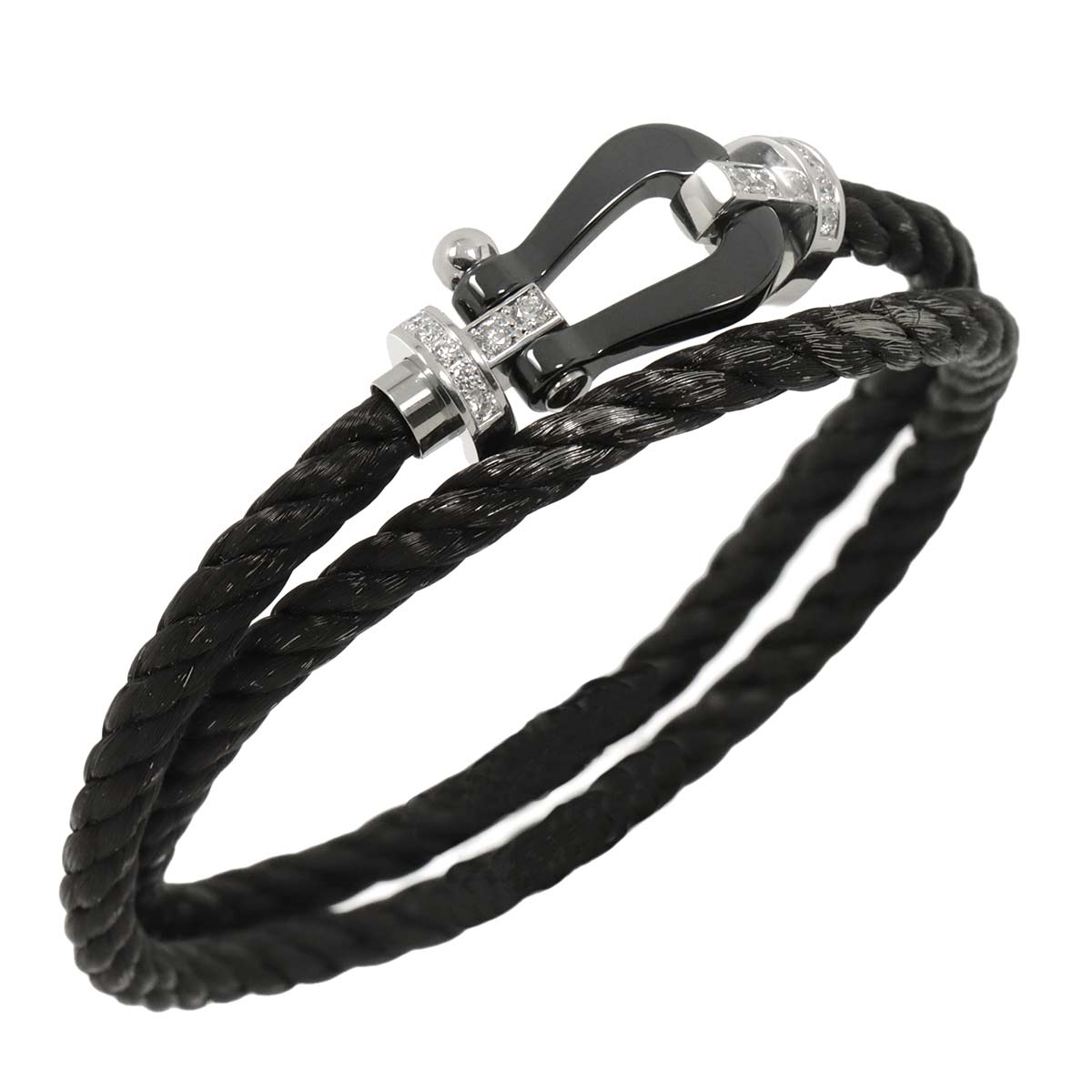 Force 10 LM Diamond Bracelet Ceramic 18K WG 750 Steel size18