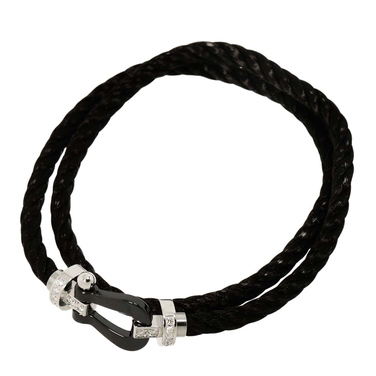 Force 10 LM Diamond Bracelet Ceramic 18K WG 750 Steel size18