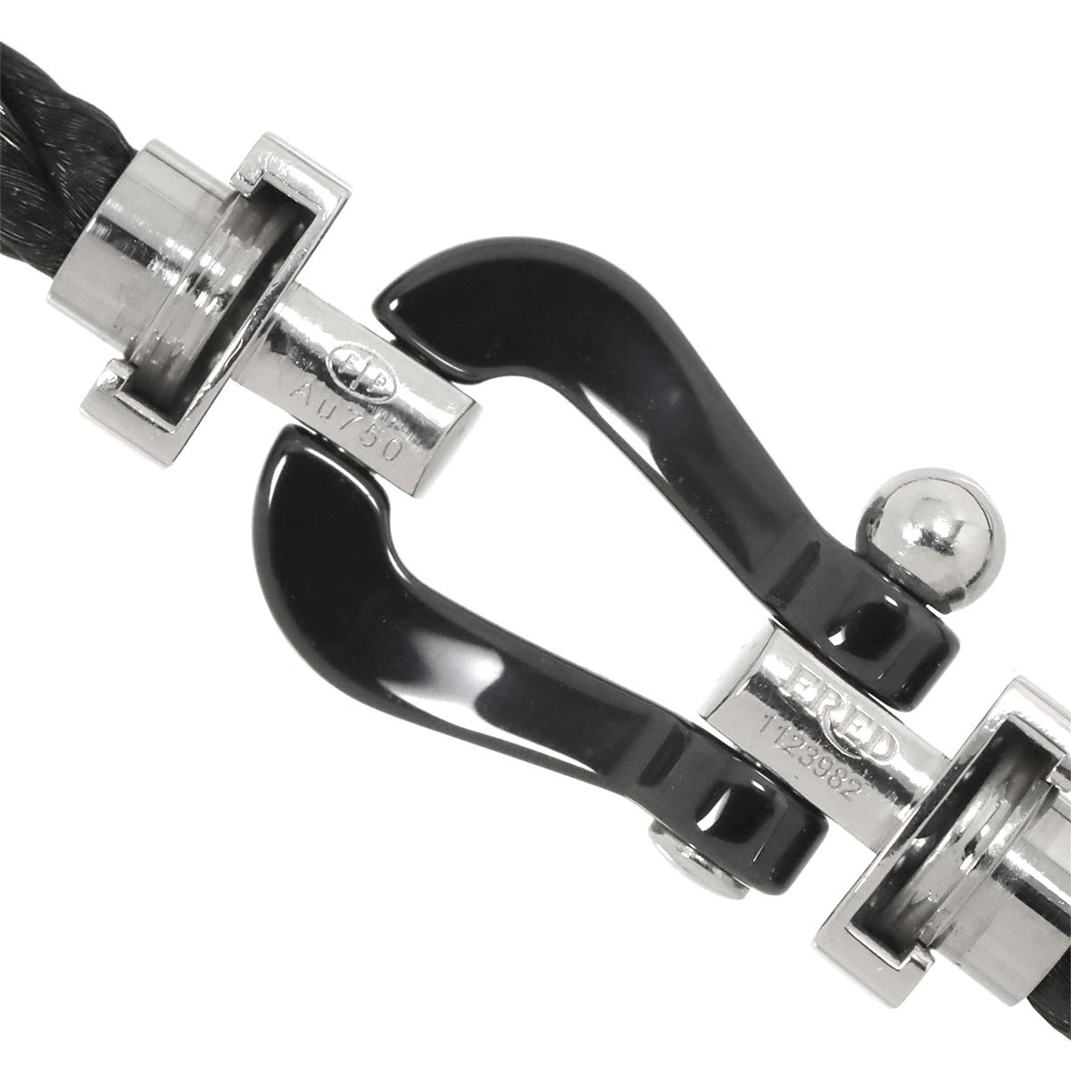 Force 10 LM Diamond Bracelet Ceramic 18K WG 750 Steel size18