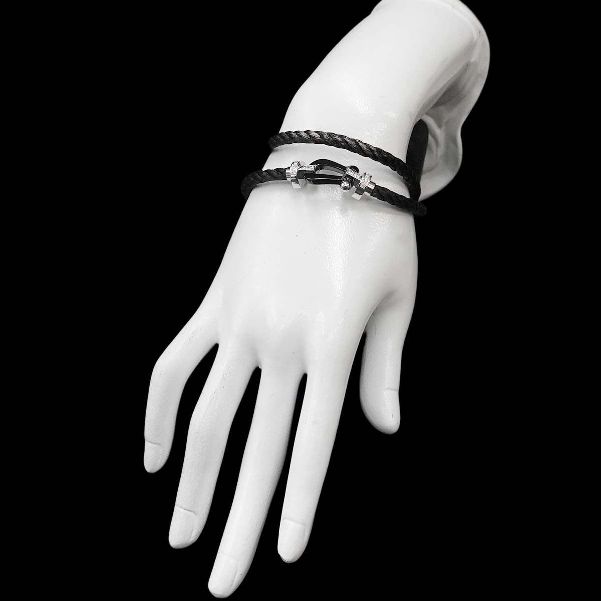 Force 10 LM Diamond Bracelet Ceramic 18K WG 750 Steel size18