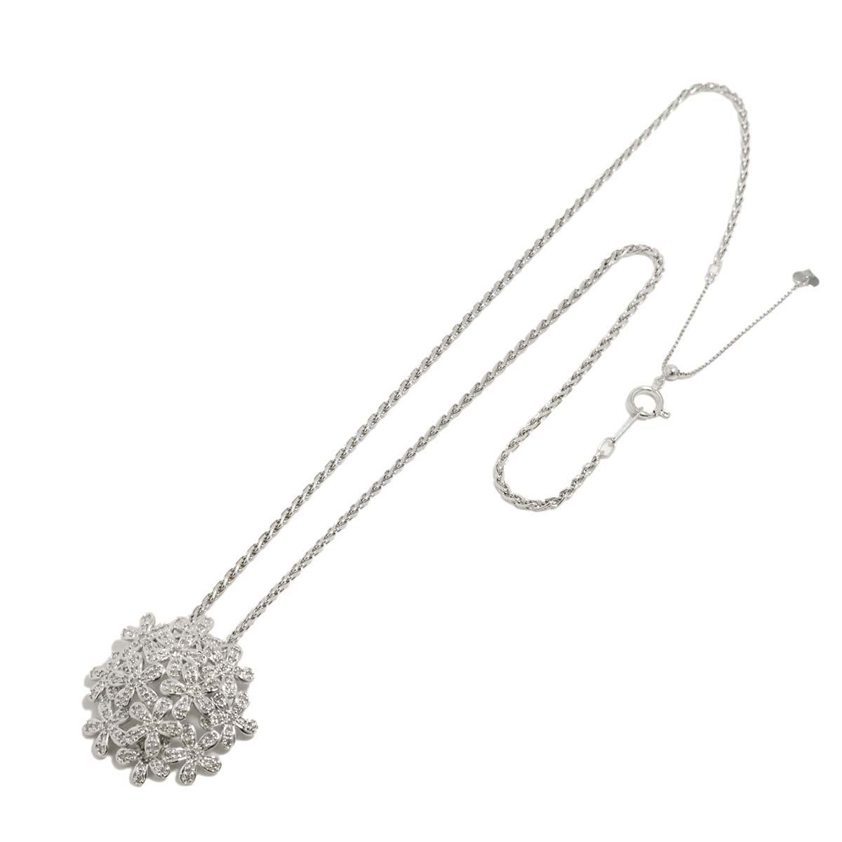 Diamond 1.56ct Necklace 18K WG White Gold 750