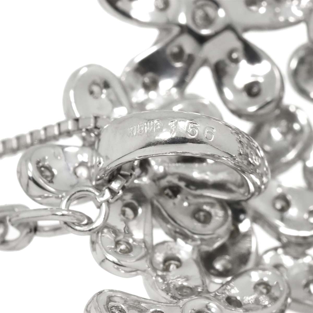 Diamond 1.56ct Necklace 18K WG White Gold 750