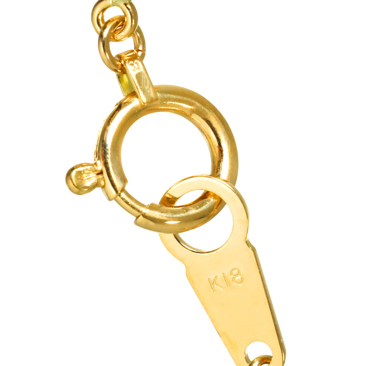 Diamond 0.08ct Ruby 0.005ct Necklace 18K YG Pt Yellow Gold 750 Platinum