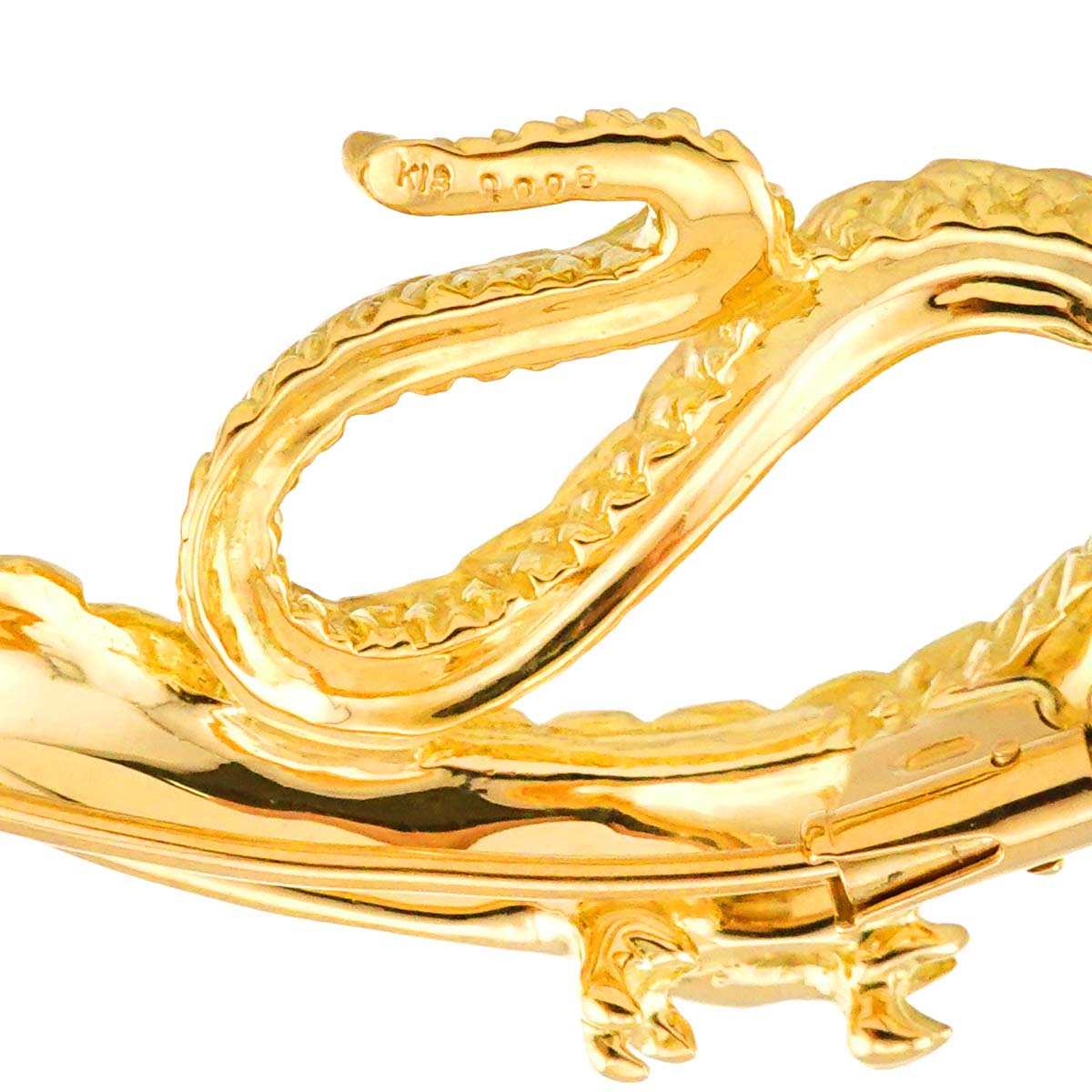 Diamond 0.006ct Brooch 18K YG Yellow Gold 750