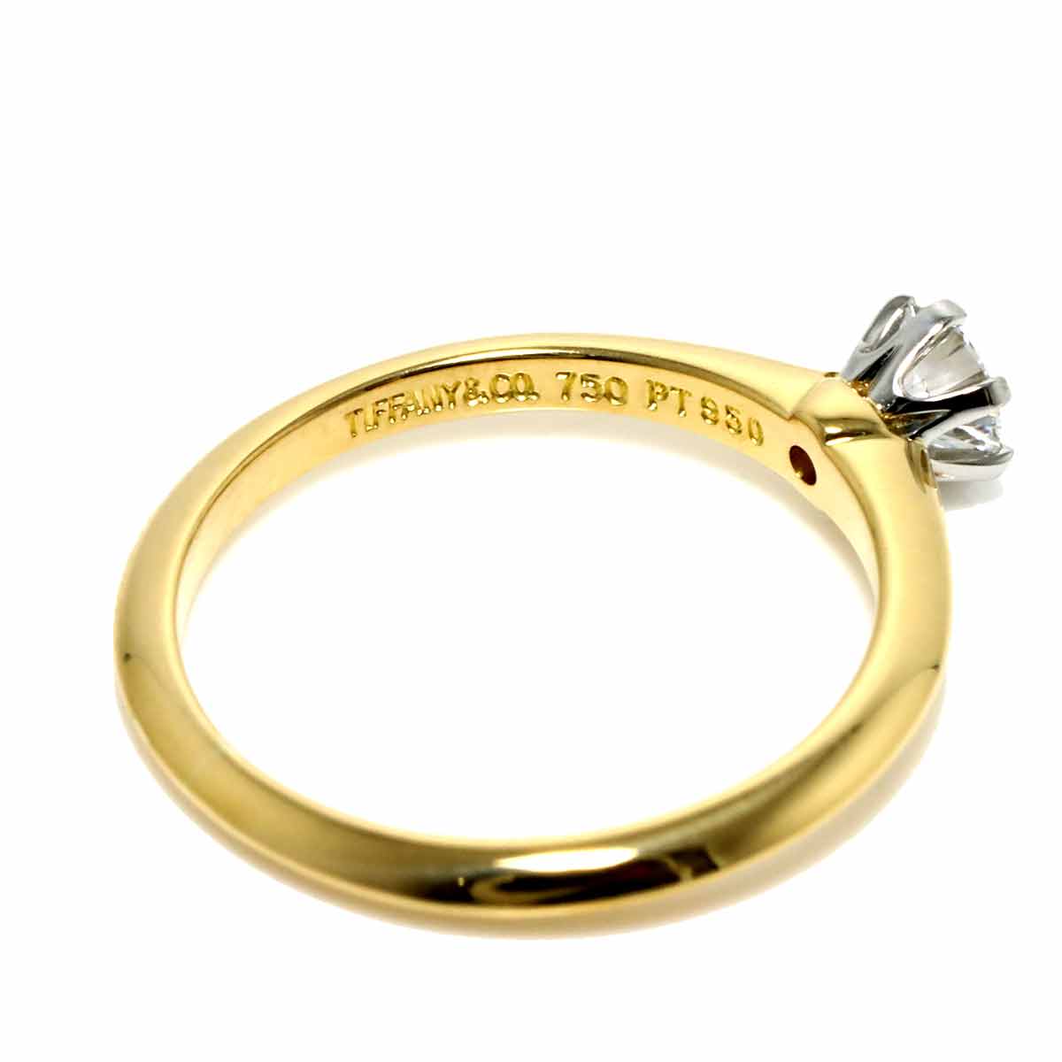 Diamond 0.25ct E/VVS2 Ring 18K YG Pt Size5.25(US)