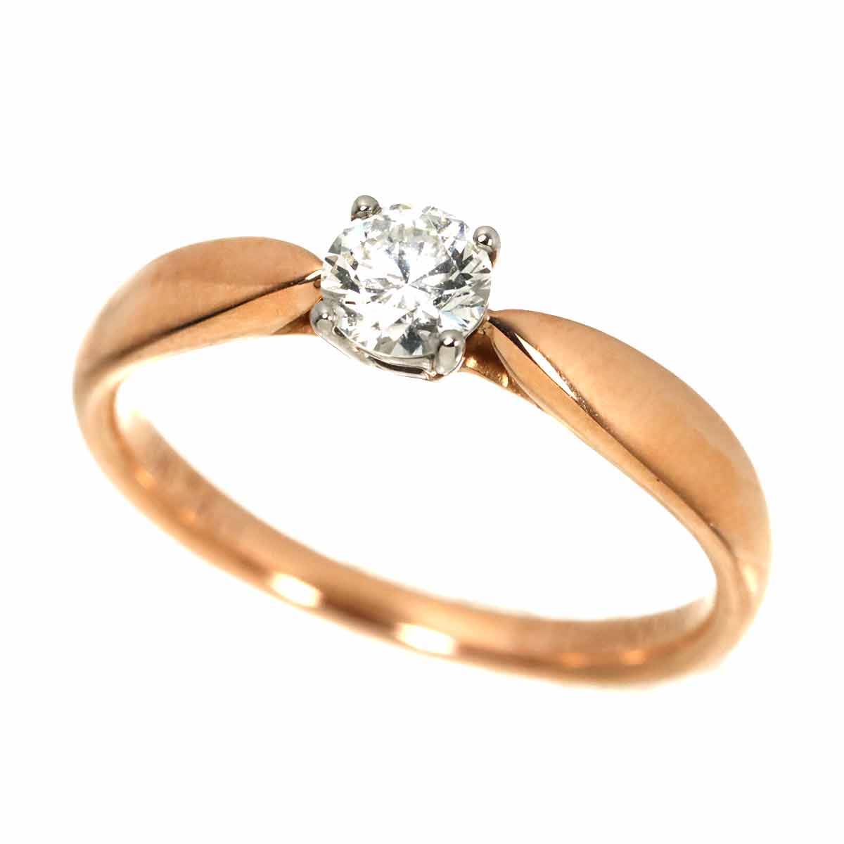 Harmony Diamond 0.24ct G/VS2/3EX Ring Pt 18K PG Size4(US)