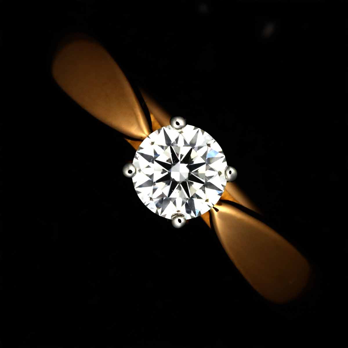 Harmony Diamond 0.24ct G/VS2/3EX Ring Pt 18K PG Size4(US)