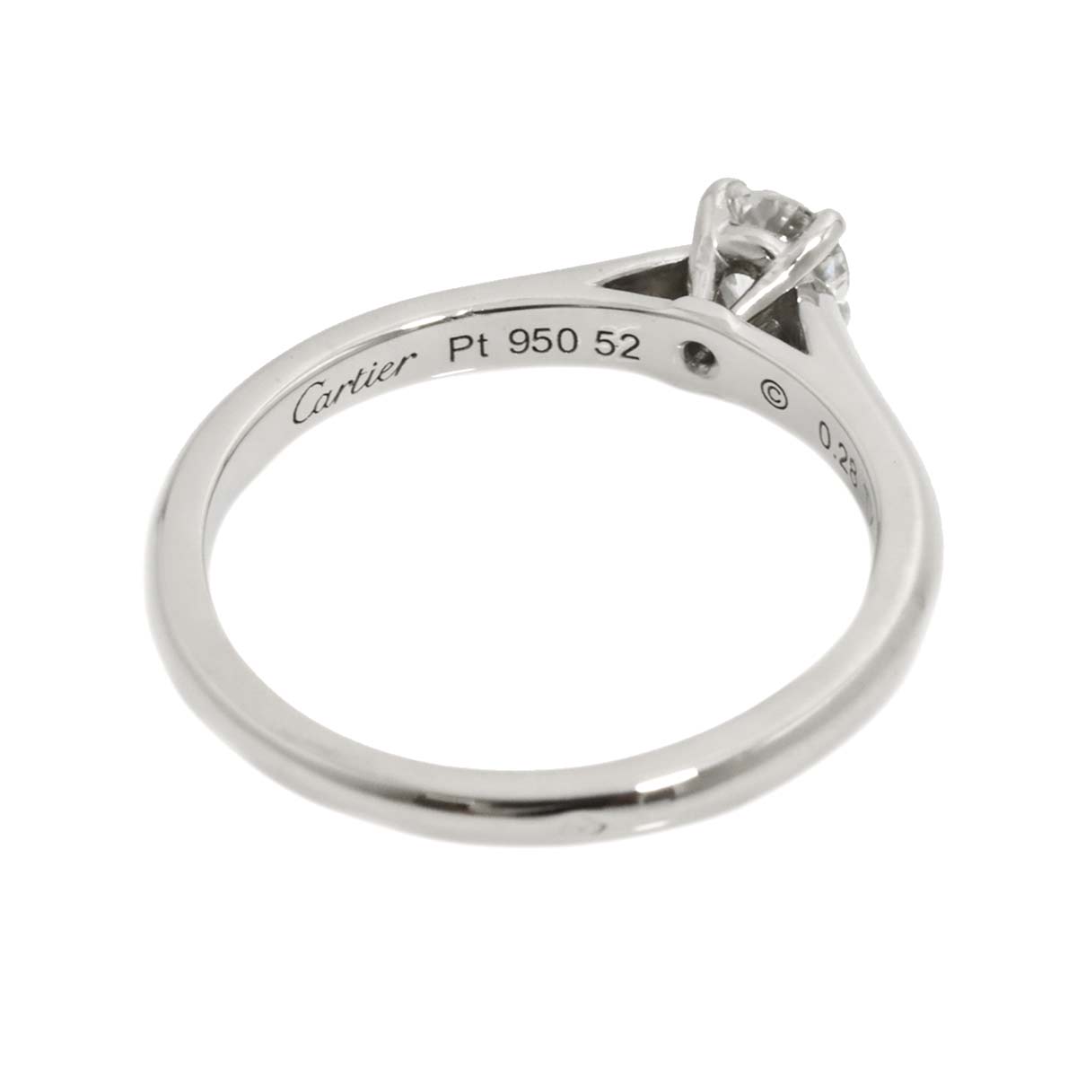 Diamond 0.28ct E/VS1/3EX Ring Platinum size52 6(US)