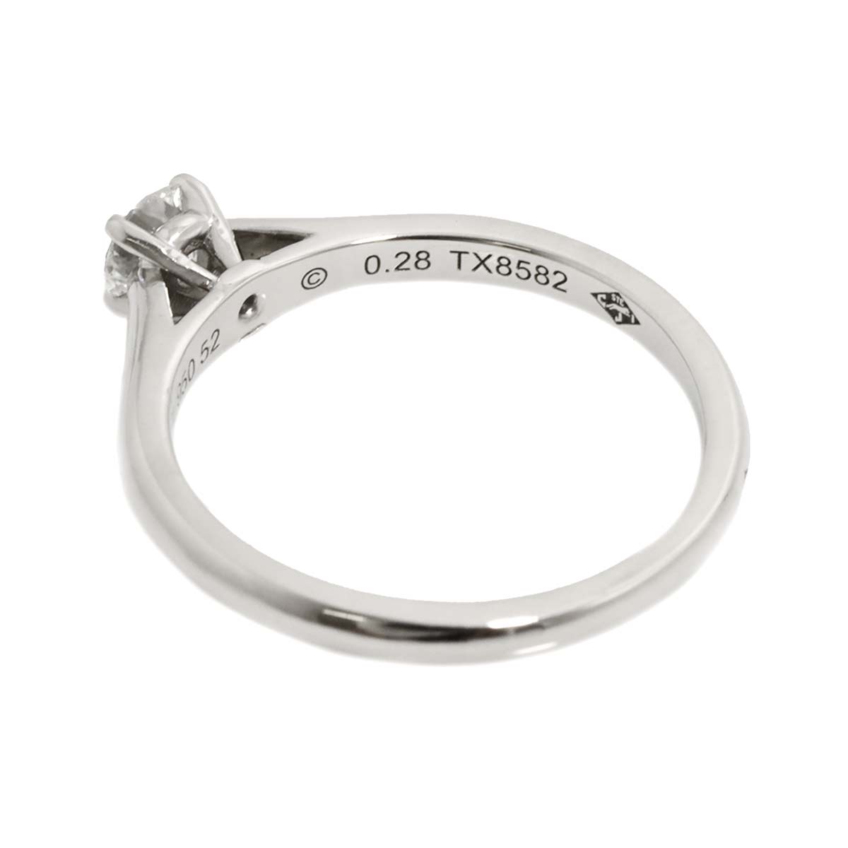 Diamond 0.28ct E/VS1/3EX Ring Platinum size52 6(US)