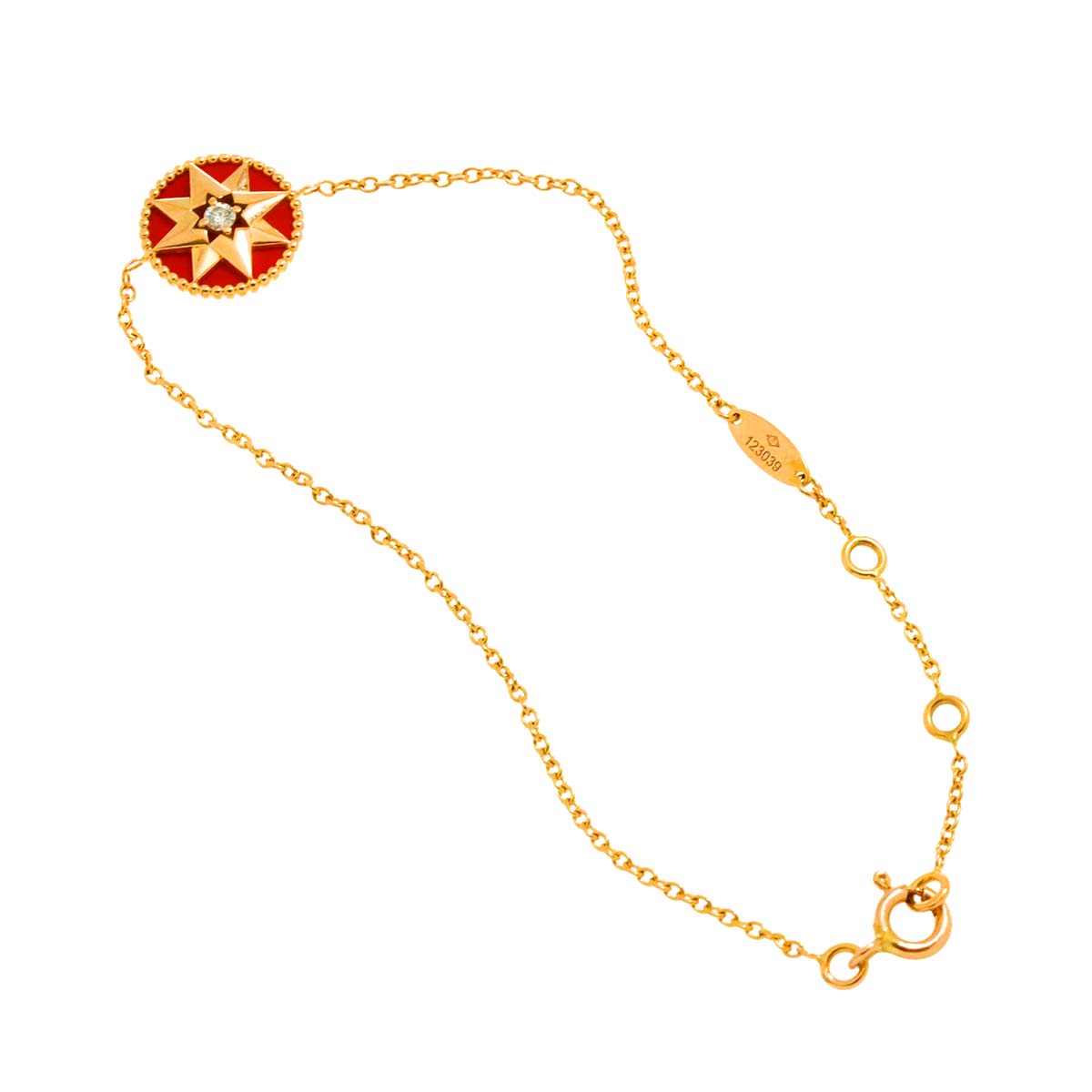 Rose des Vents Diamond Ceramic Bracelet 18K PG 750 90303663