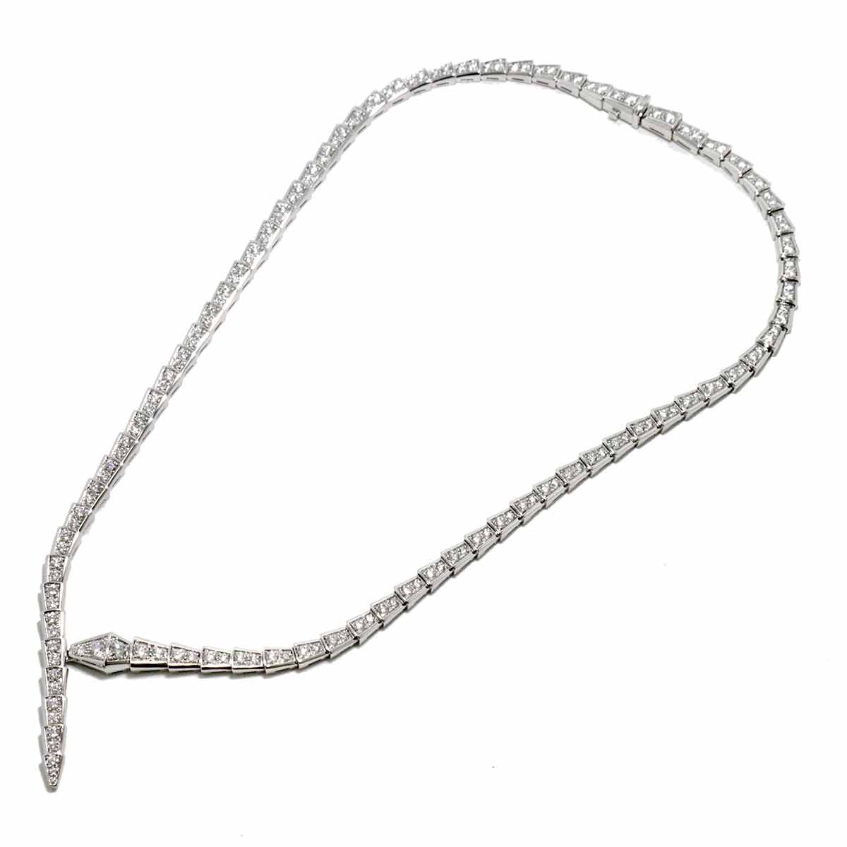 Serpenti Viper XL Diamond Necklace 18K White Gold 750 90303667
