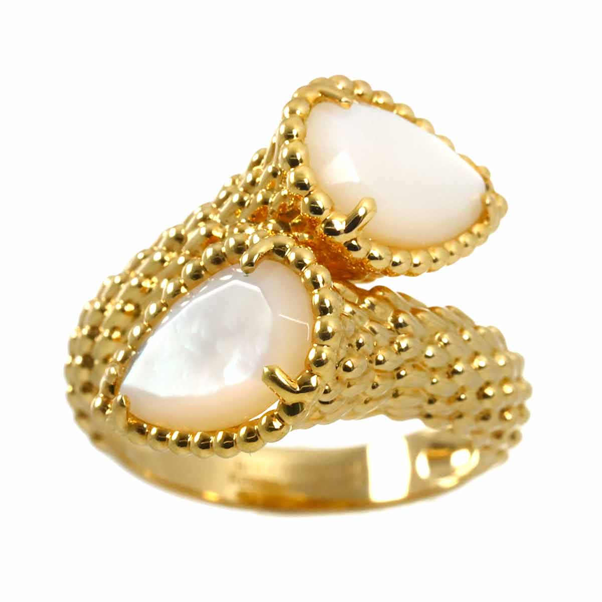 Serpent Boheme MotherofPearl MOP Ring 18K YG 51 5.5-5.75(US)