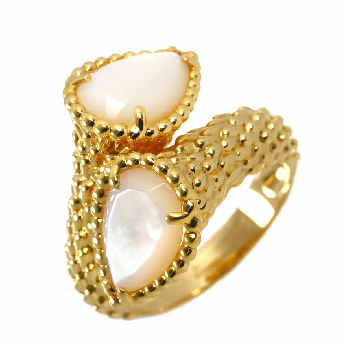 Serpent Boheme MotherofPearl MOP Ring 18K YG 51 5.5-5.75(US)
