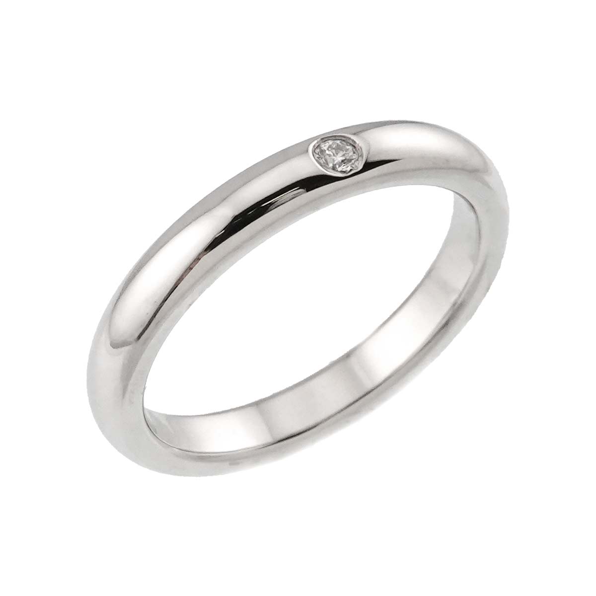 Stacking Band Ring Diamond 1P Platinum Size5.25(US)