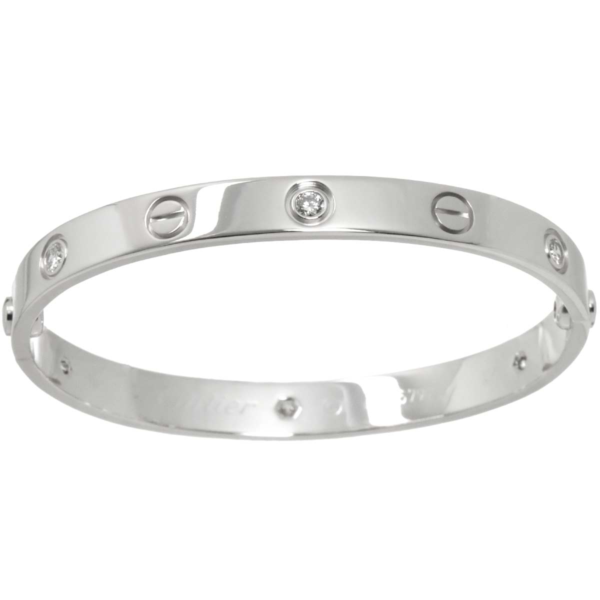Love Bracelet Diamond 6P Bangle 18K WG 750 Size16