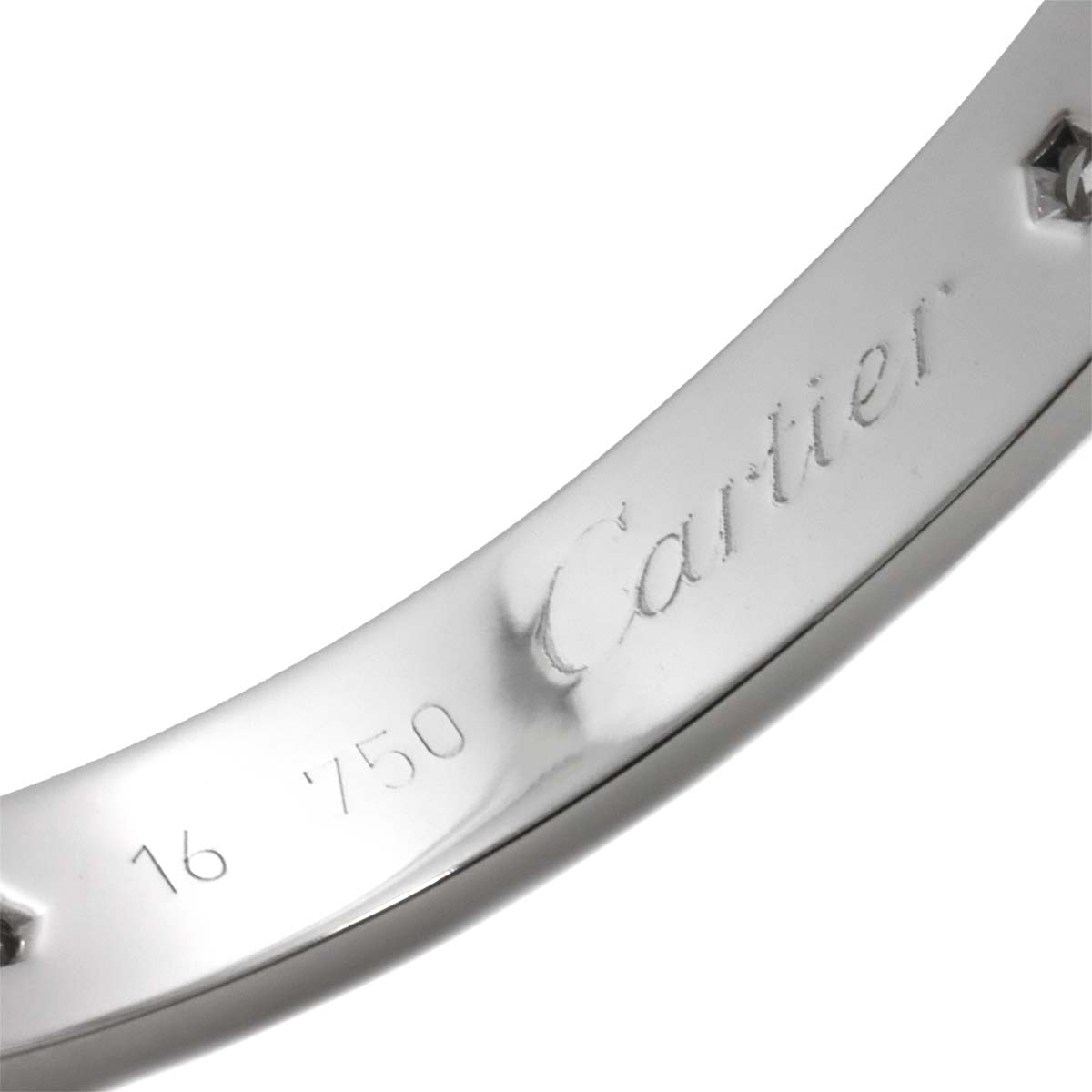 Love Bracelet Diamond 6P Bangle 18K WG 750 Size16