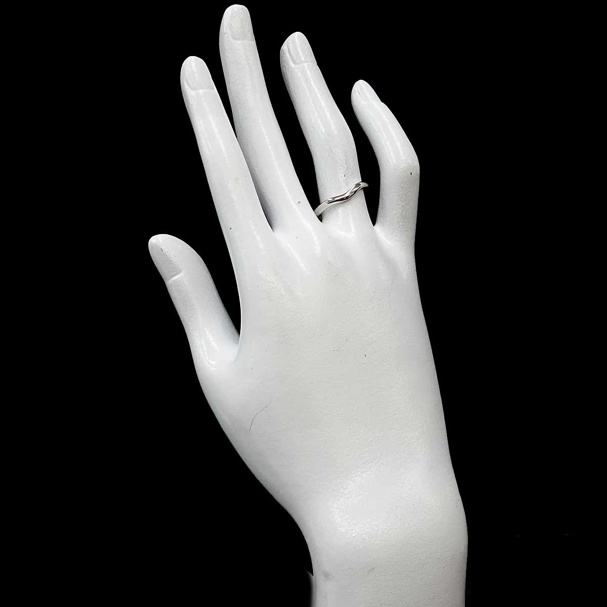 Curved Band Ring Pt Platinum size6.5-6.75(US)