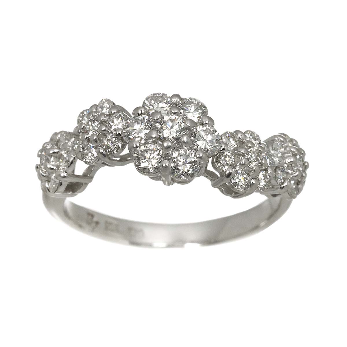 Diamond 0.80ct Ring 18K WG 750 Size5.25(US)