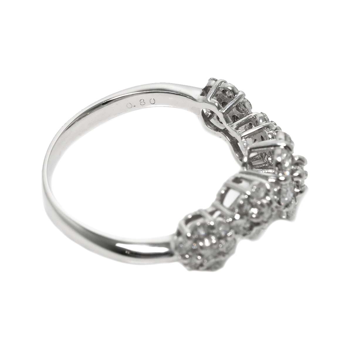 Diamond 0.80ct Ring 18K WG 750 Size5.25(US)