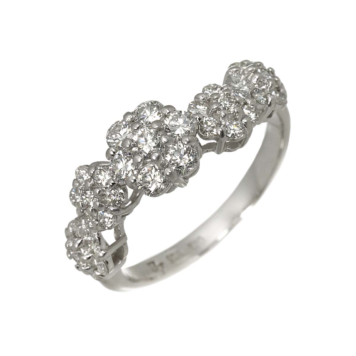 Diamond 0.80ct Ring 18K WG 750 Size5.25(US)