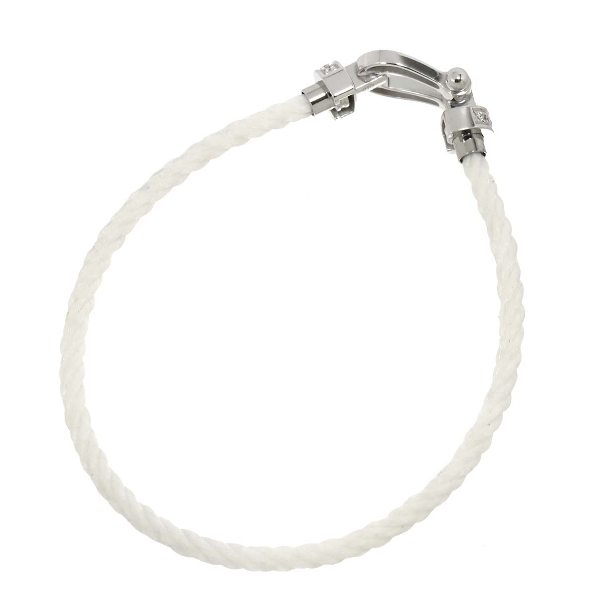 Force 10 Half Diamond Bracelet MM 18K WG 750 Steel size15