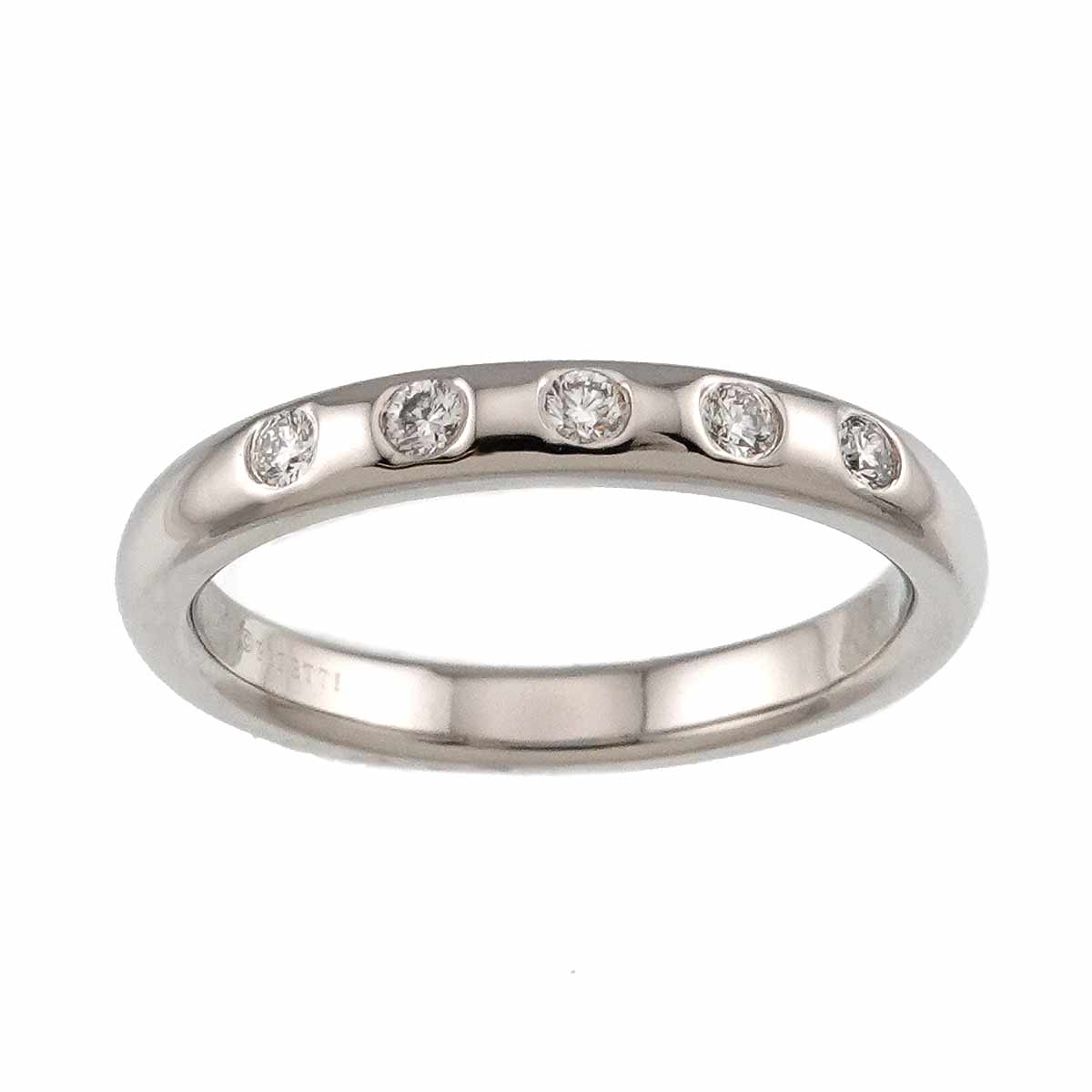 Stacking Band Ring Diamond 5P Platinum Size5.25-5.5(US)