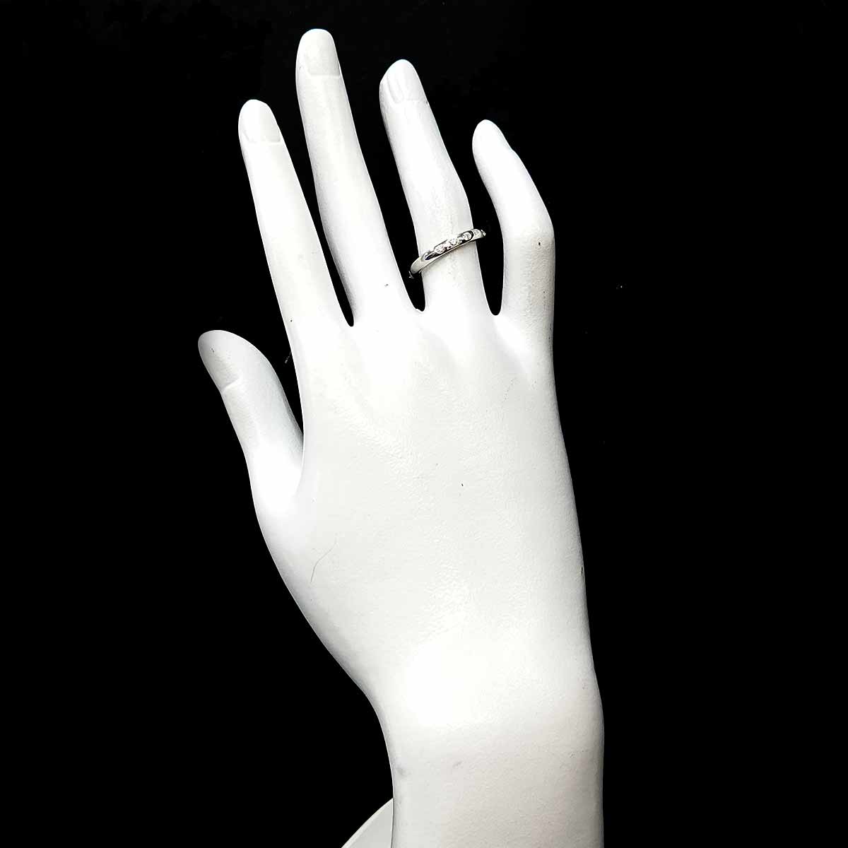 Stacking Band Ring Diamond 5P Platinum Size5.25-5.5(US)