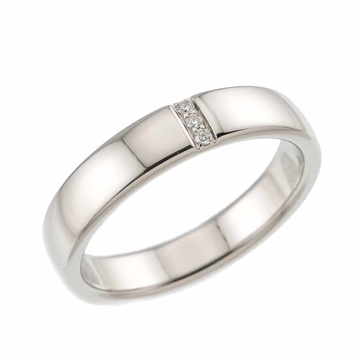 Three stone Diamond Ring Pt Platinum size8-8.25(US)