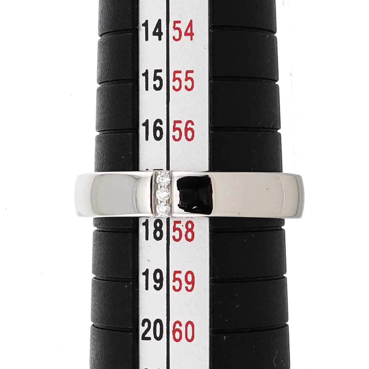 Three stone Diamond Ring Pt Platinum size8-8.25(US)