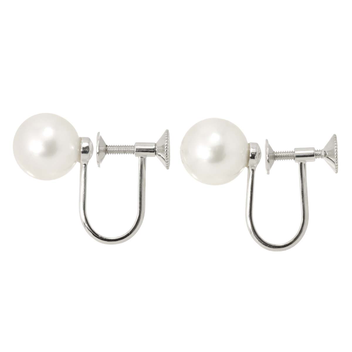 Akoya Pearl 7.5mm Earrings 18K WG 750