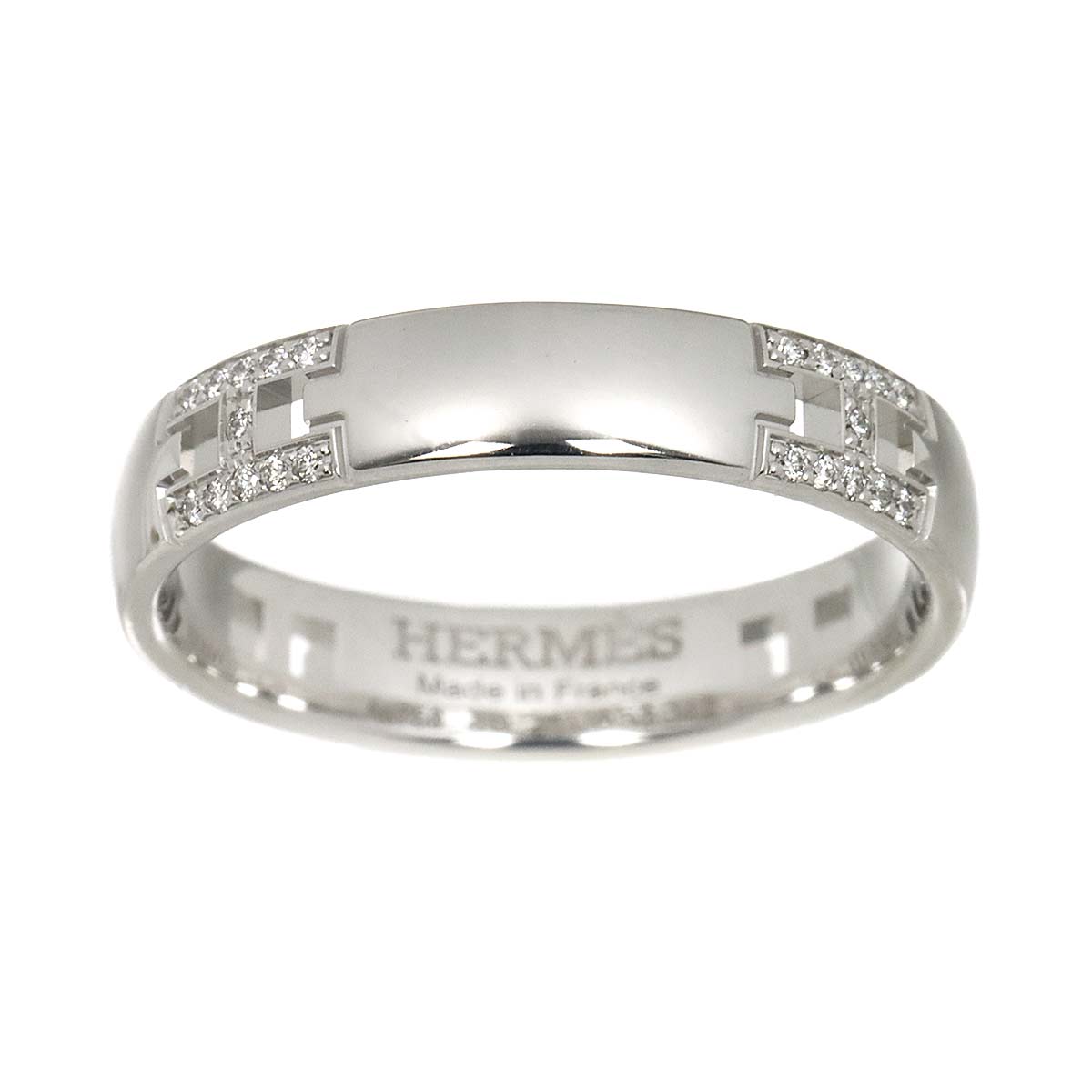 Hercules Diamond Ring 18K White Gold 750 Size49 4.75-5(US)