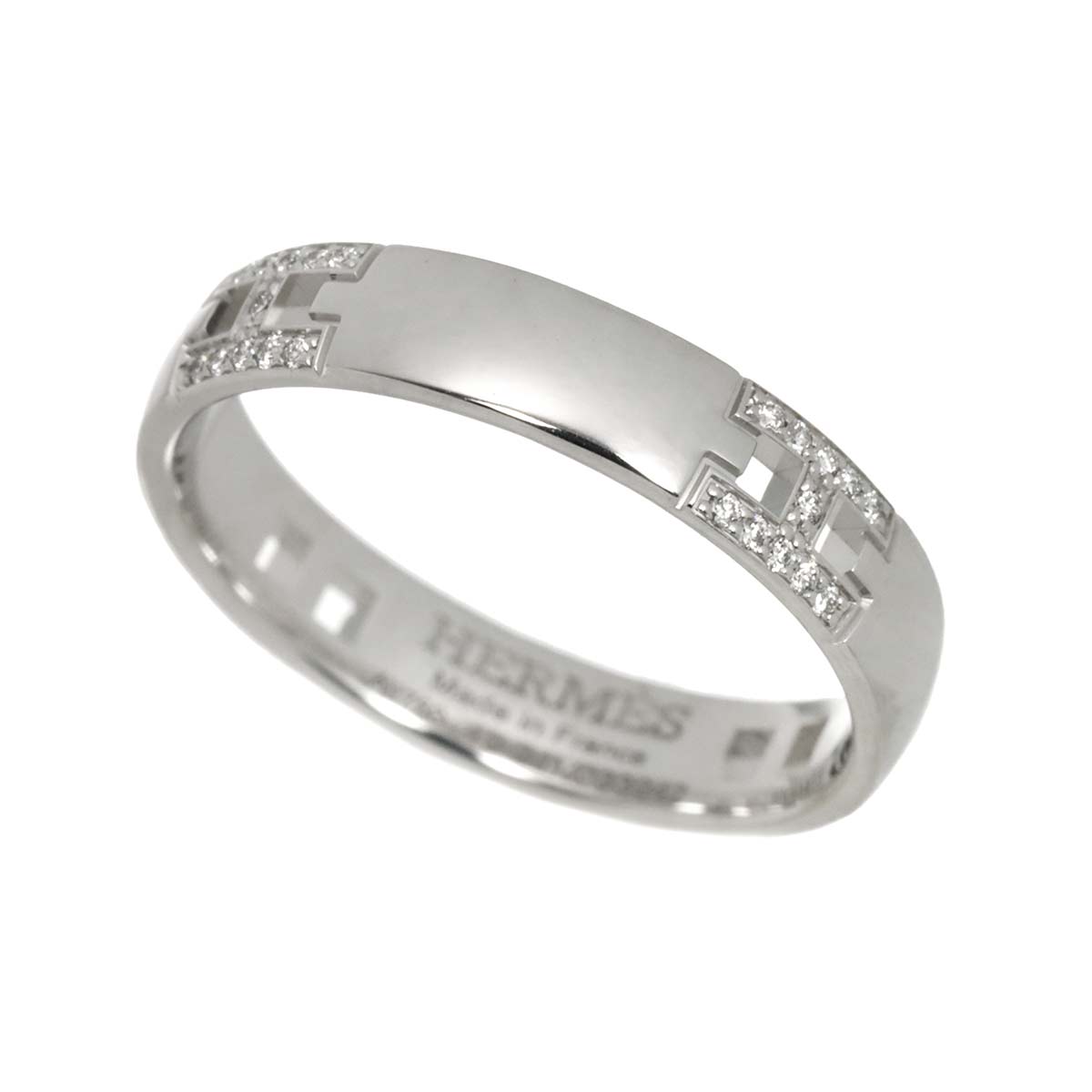 Hercules Diamond Ring 18K White Gold 750 Size49 4.75-5(US)