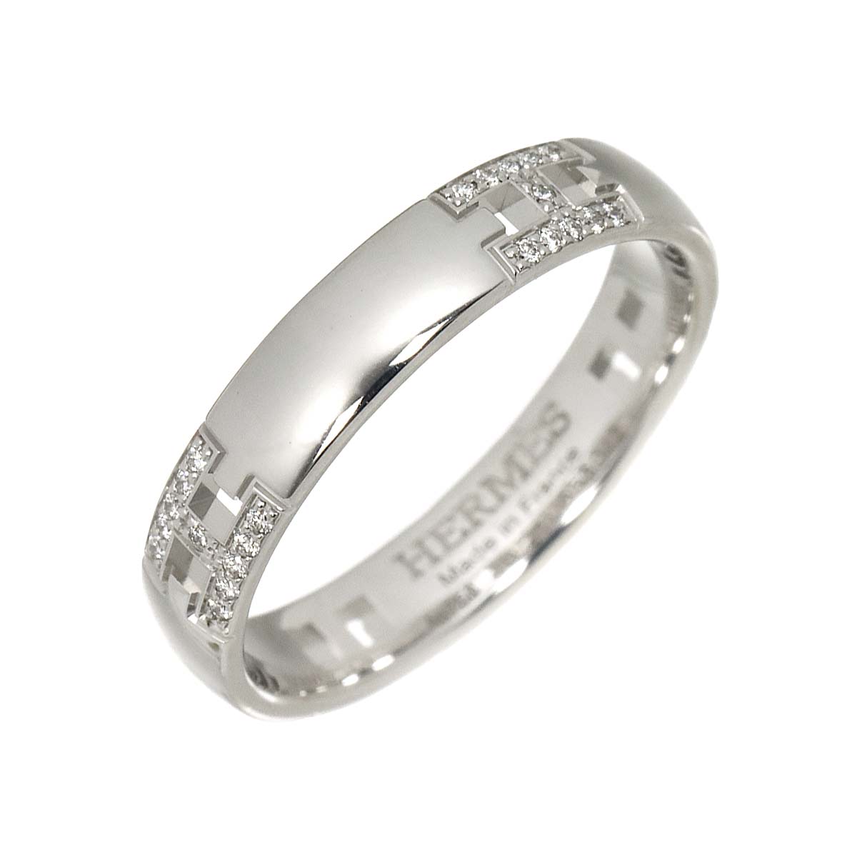 Hercules Diamond Ring 18K White Gold 750 Size49 4.75-5(US)