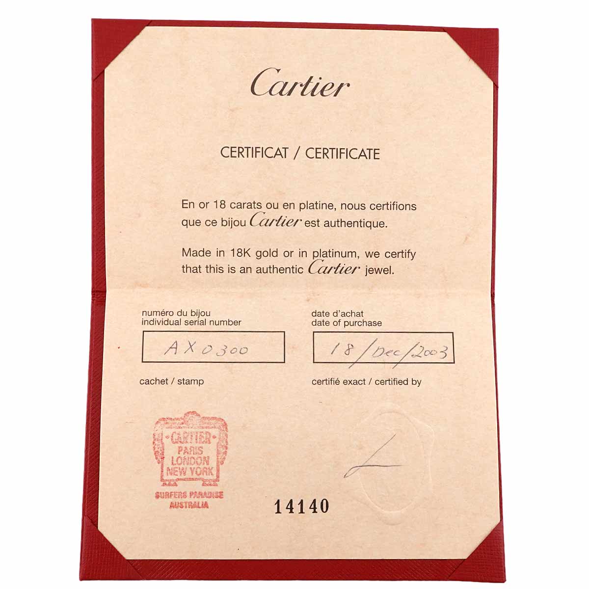 Love Ring Half Diamond 3P 18K YG 750 size46 3.75(US)