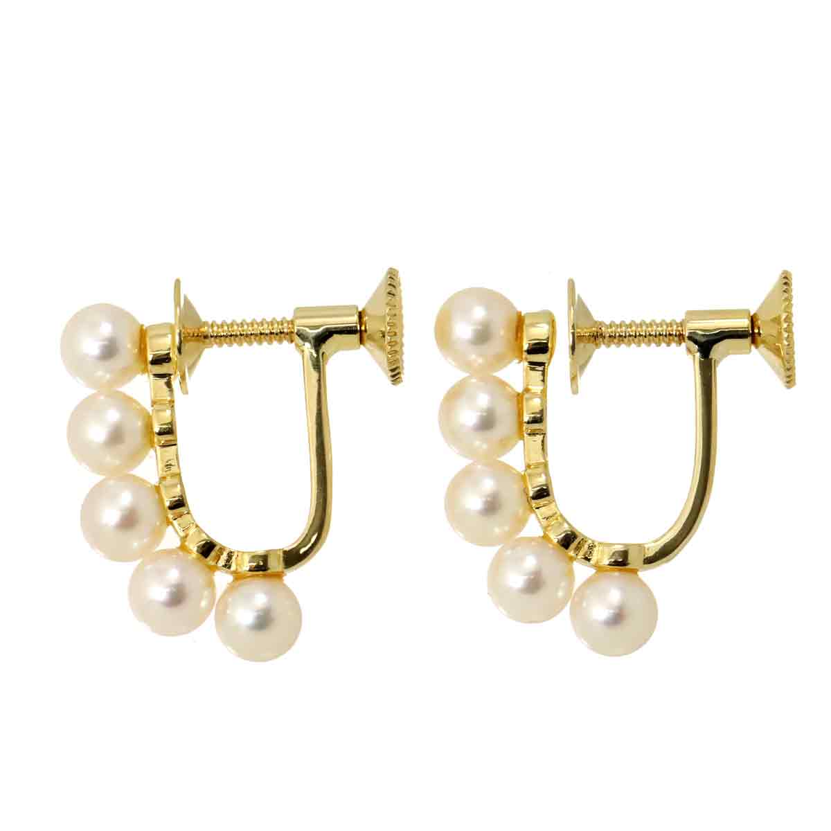 Baby Pearl 3.7mm Earrings 18K Yellow Gold 750