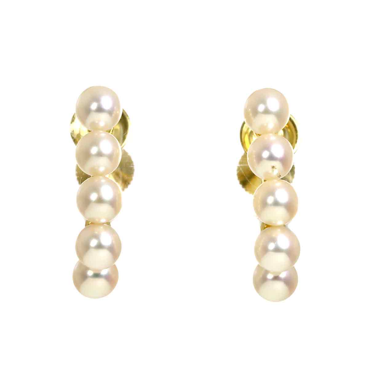 Baby Pearl 3.7mm Earrings 18K Yellow Gold 750