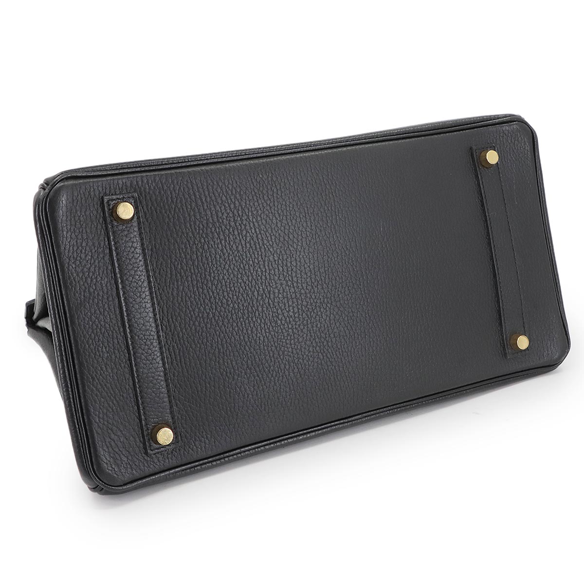 Birkin 35 Ardennes Leather Black Hand Bag Vintage Purse