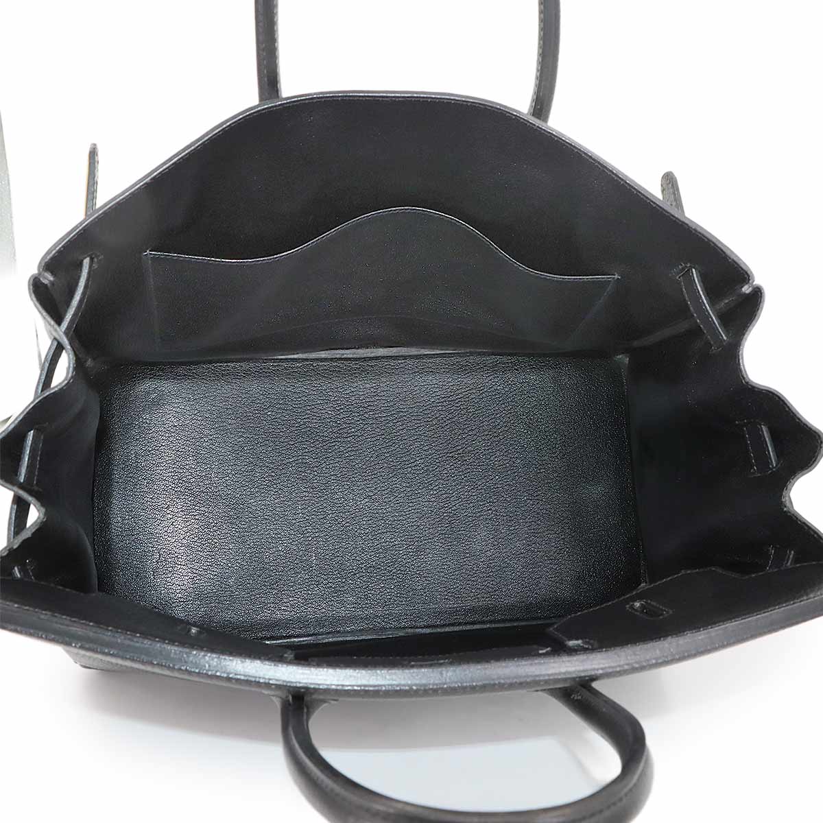 Birkin 35 Ardennes Leather Black Hand Bag Vintage Purse