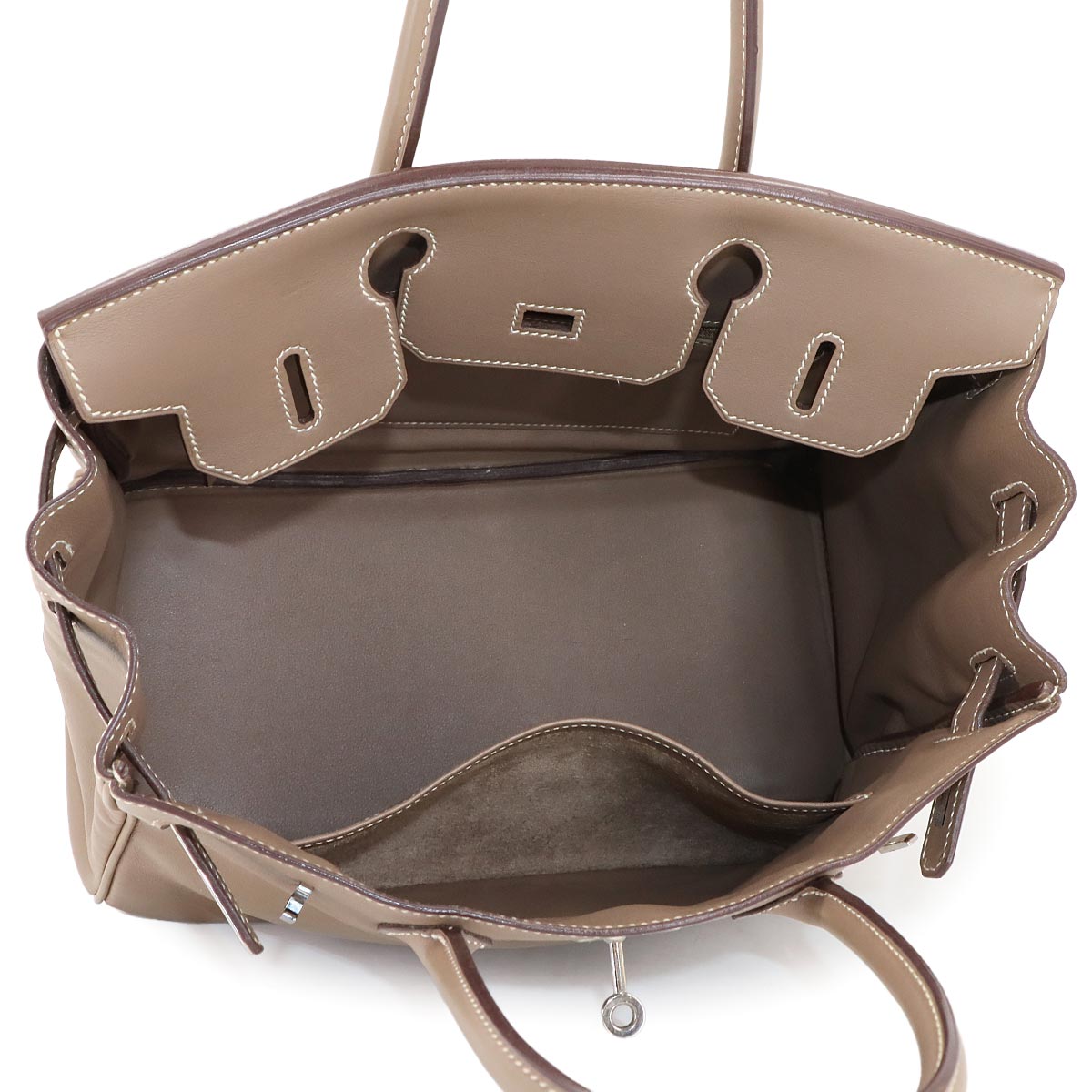 Birkin 30 Hand Bag Swift Etoupe Purse