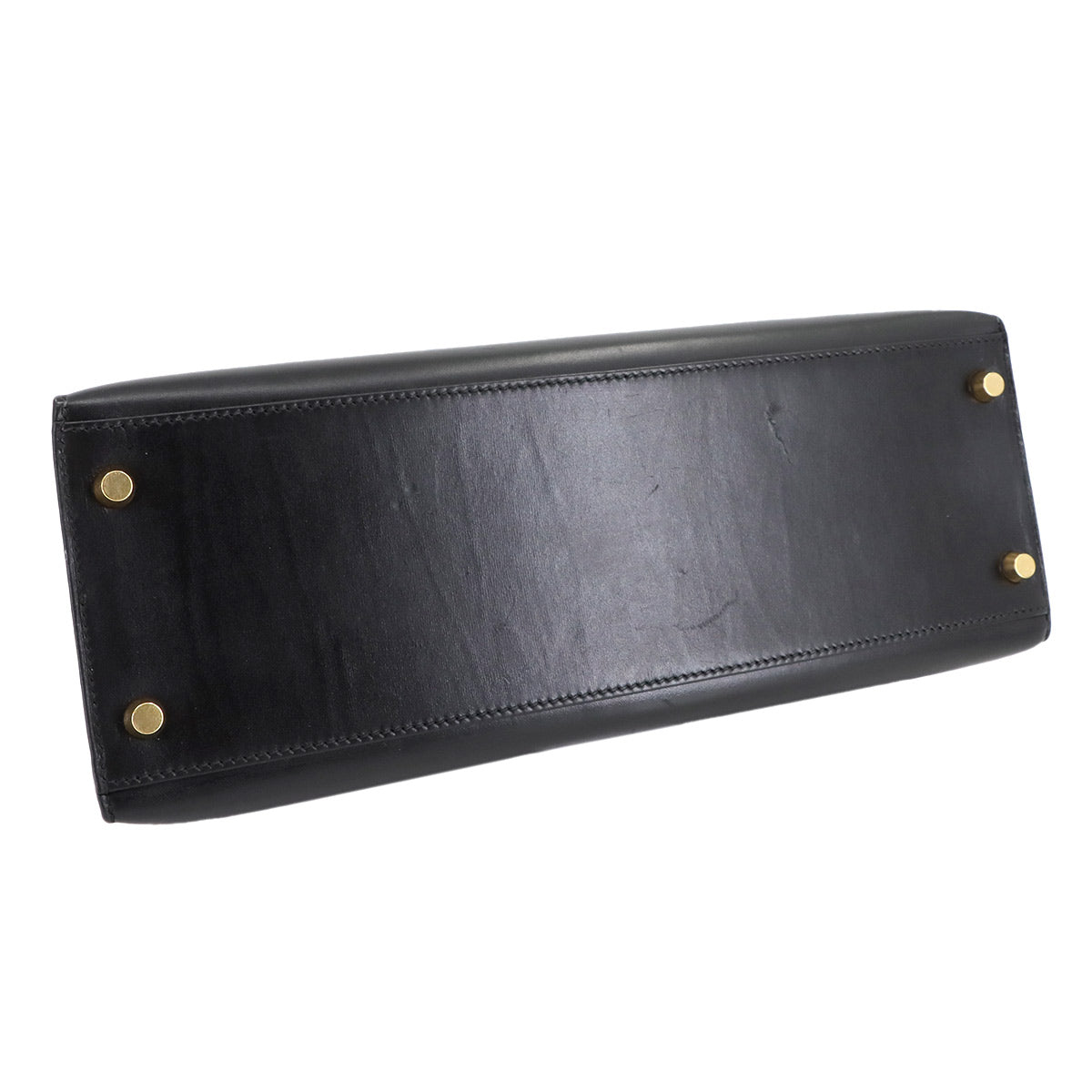 Kelly 32 Box calf Black Hand Bag Purse