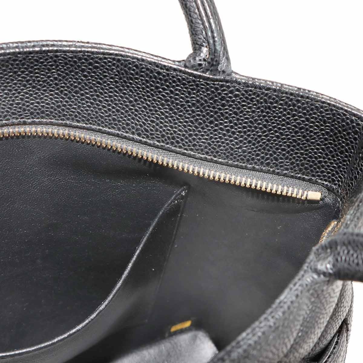 Medallion Tote Bag Leather Black A01804 Coco Logos