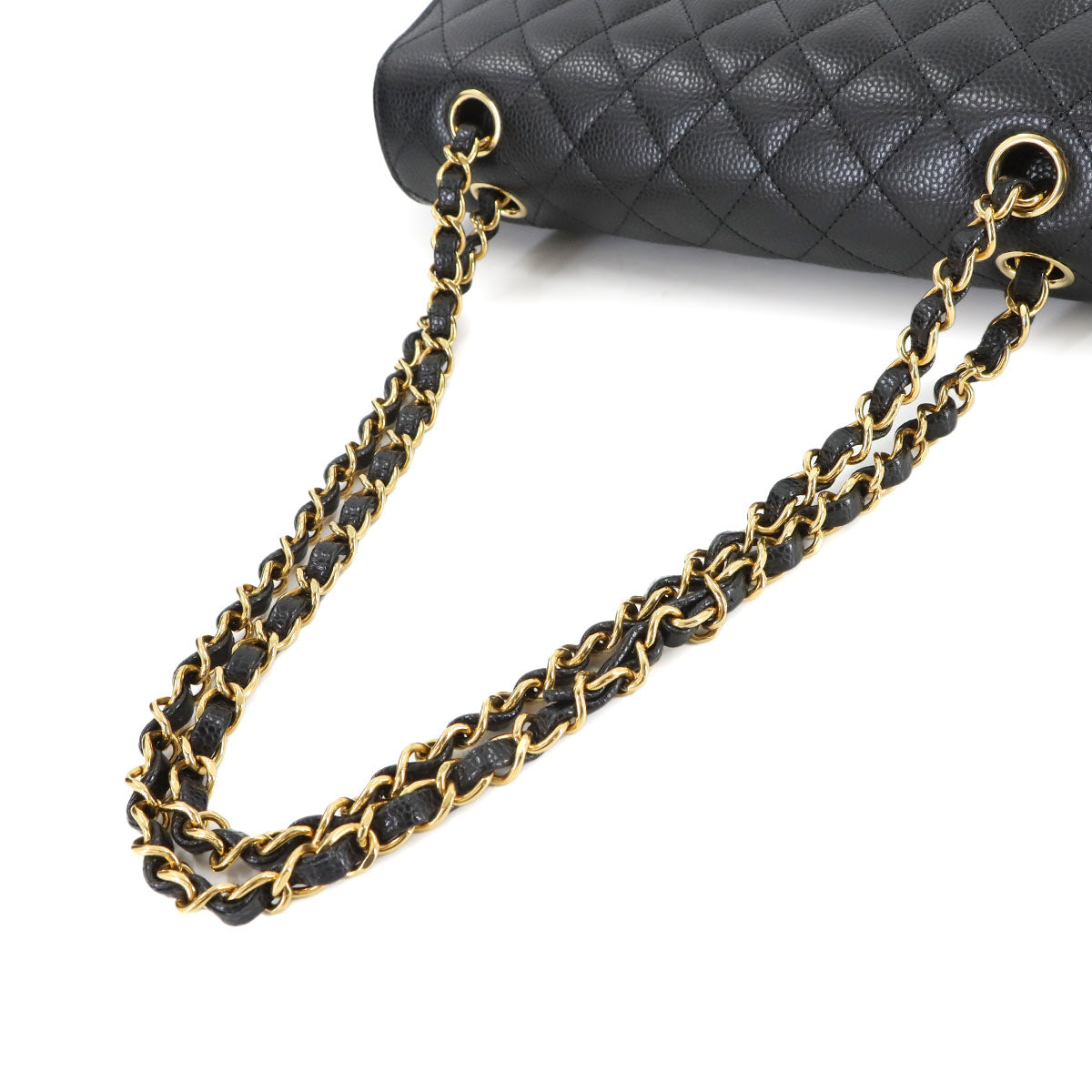 Matelasse 25 Chain Shoulder Bag Leather Black A01112 11.12