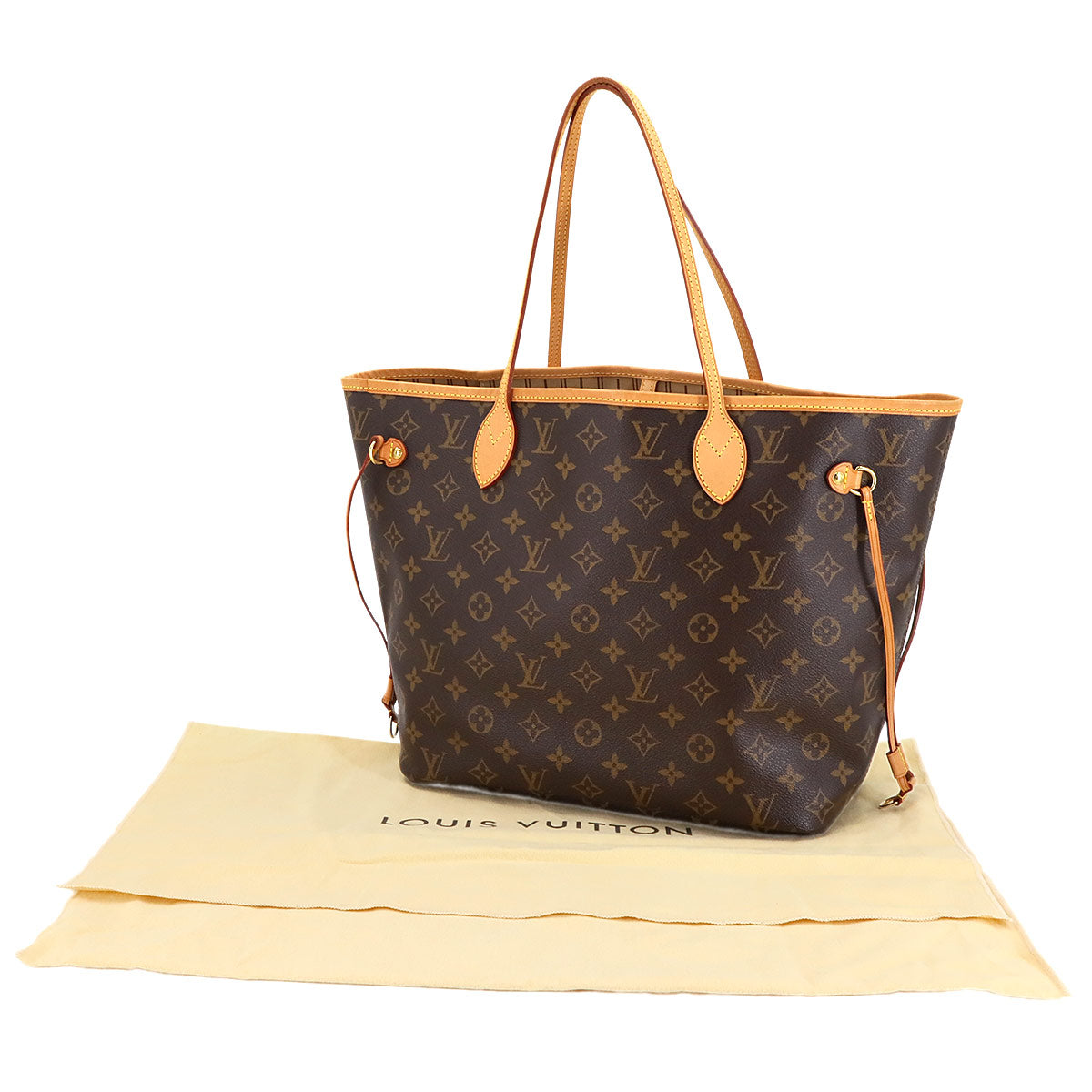 Monogram Neverfull MM Tote Bag Brown Beige M40156 Purse