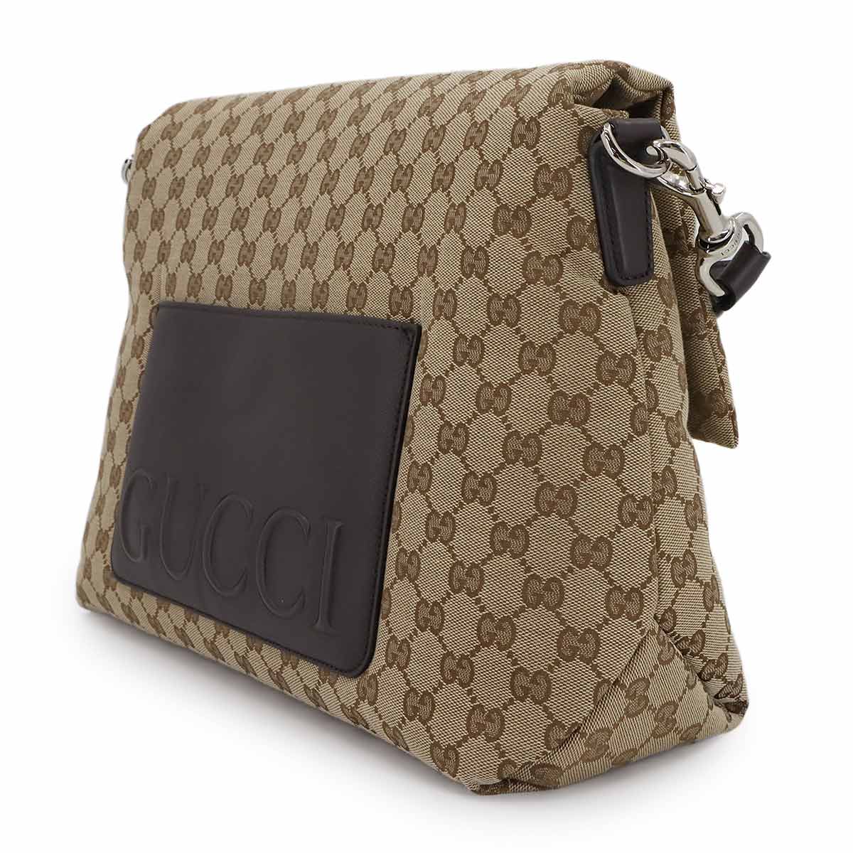 GG Canvas 2way Shoulder Bag Leather Beige Brown 821616 Purse