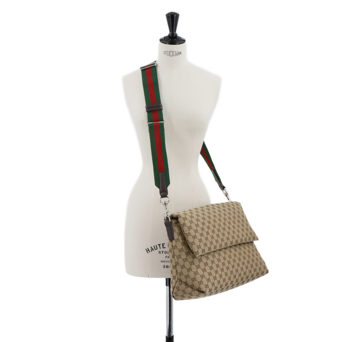 GG Canvas 2way Shoulder Bag Leather Beige Brown 821616 Purse