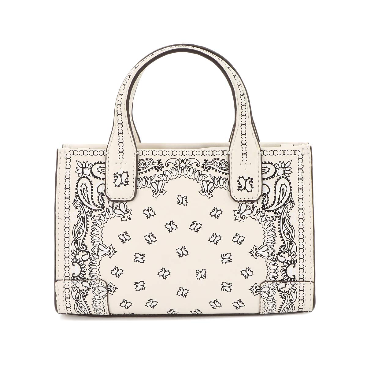 Paisley hand Shoulder Bag Leather White 75264 999
