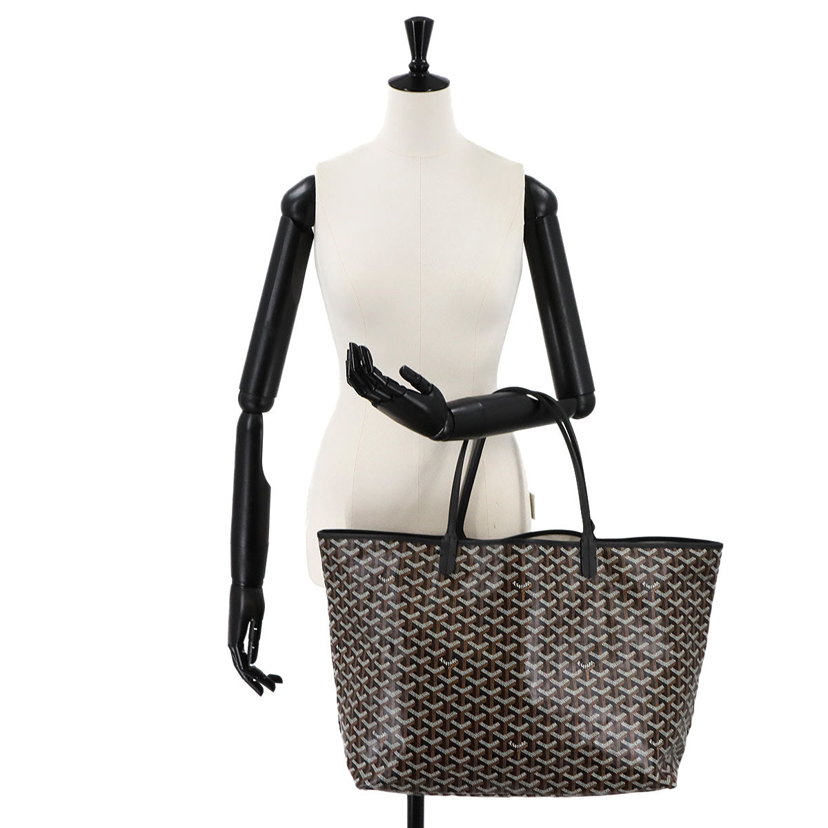 Saint Louis GM Tote Bag PVC Leather Black Unisex